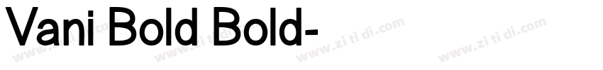 Vani Bold Bold字体转换